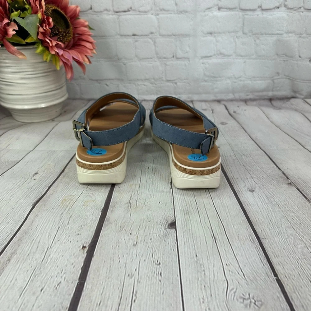 adrienne vittadini sport wedge sandals steel grey color size 7.5 - Picture 5 of 10